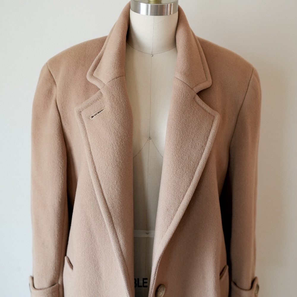 Vintage Evan-Picone Camel Wool Coat Size 8 Classic Long Coat